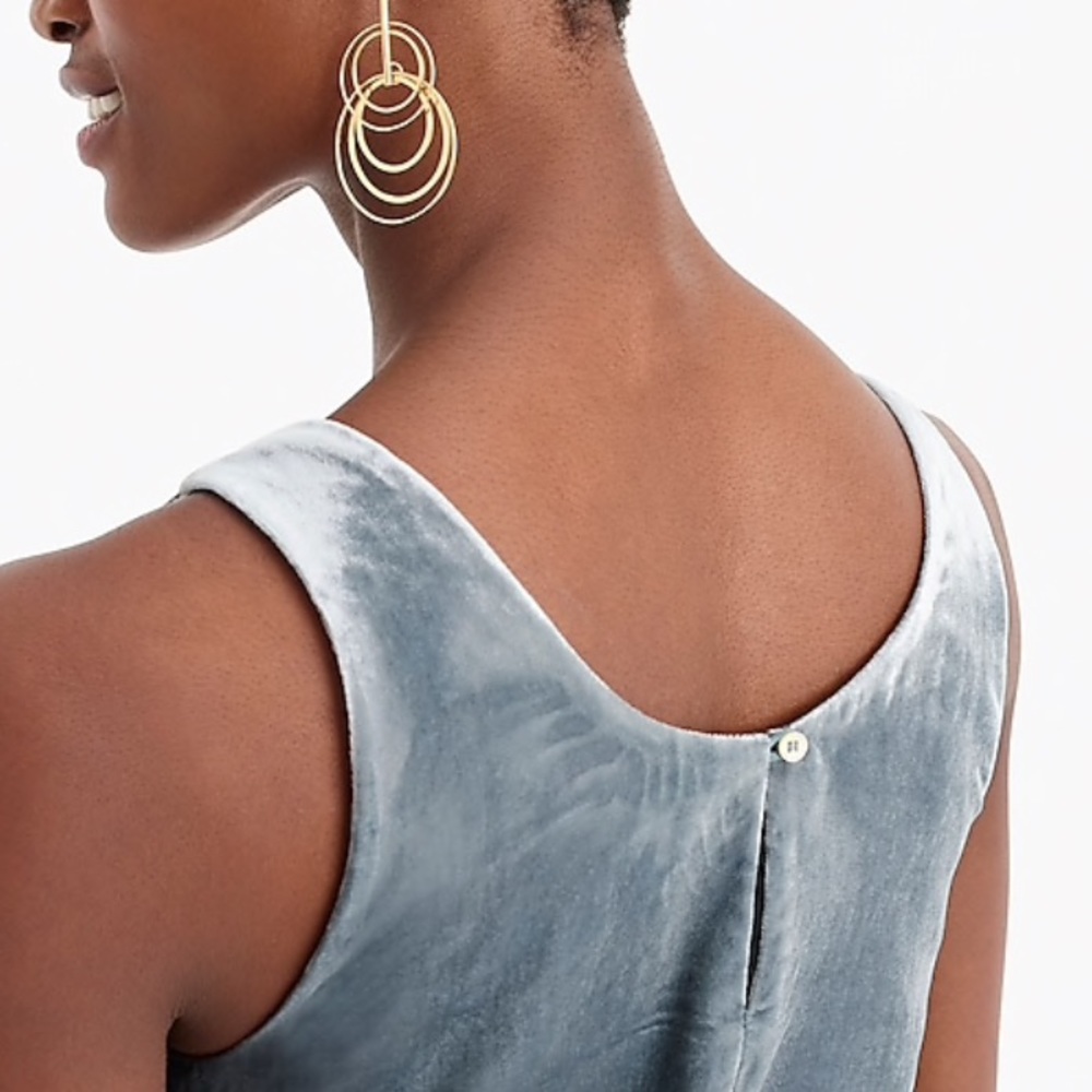 J. Crew Black Velvet Tank Top - Picture 3 of 7